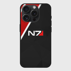 Чехол силиконовый для Apple iPhone 15 Pro матовый N7 Масс Эффект косплей