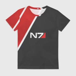 Женская футболка 3D N7 Масс Эффект косплей