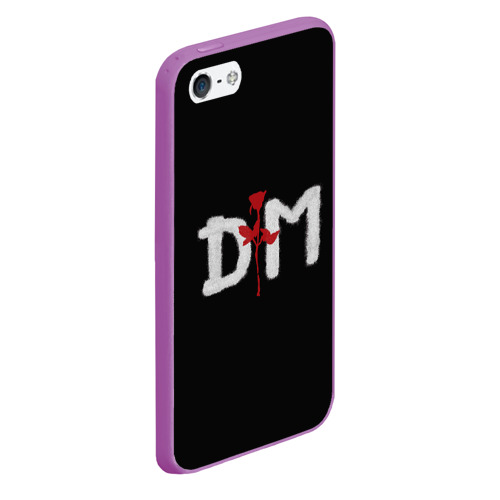 Чехол для iPhone 5/5S матовый Depeche mode, цвет фиолетовый - фото 3