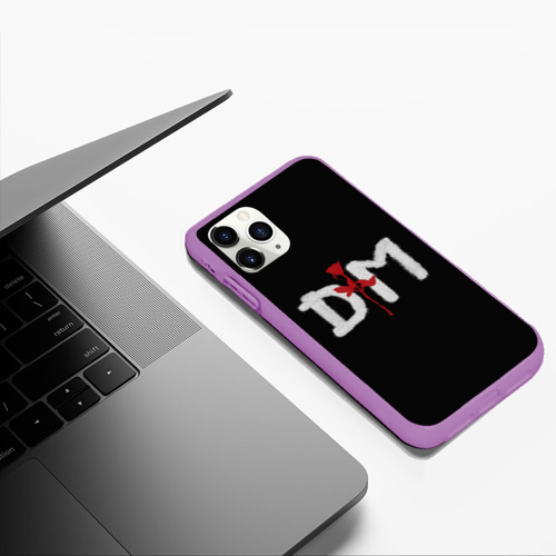 Чехол для iPhone 11 Pro Max матовый Depeche mode, цвет фиолетовый - фото 5