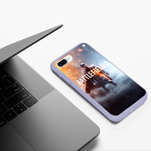 Чехол для iPhone 7Plus/8 Plus матовый Battlefield One, цвет светло-сиреневый - фото 5