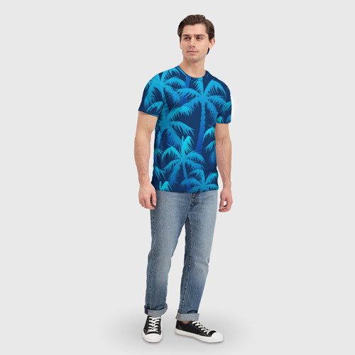 Мужская футболка 3D Пальмы, цвет 3D печать - фото 5