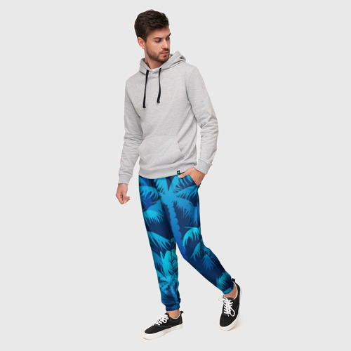 Мужские брюки 3D Пальмы, цвет 3D печать - фото 3