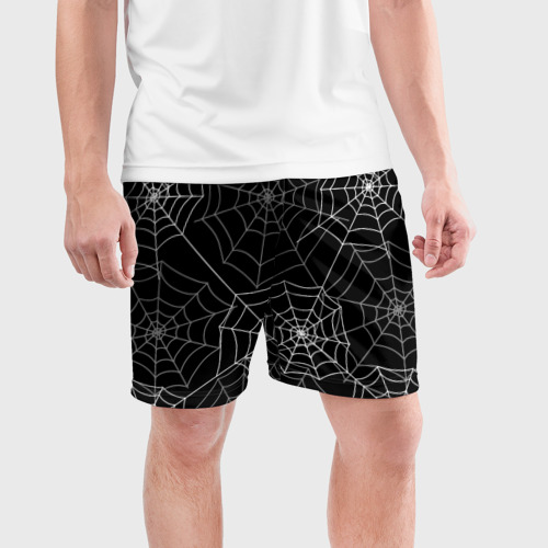 Мужские шорты спортивные Паутинка, цвет 3D печать - фото 3