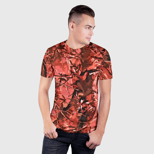 Мужская футболка 3D Slim camouflage texture, цвет 3D печать - фото 3