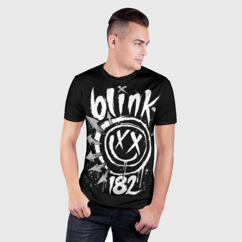 Мужская футболка 3D Slim Blink-182, цвет 3D печать - фото 3