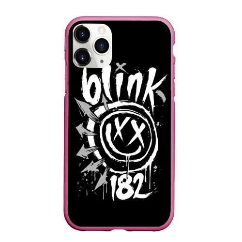 Чехол для iPhone 11 Pro Max матовый Blink-182, цвет малиновый