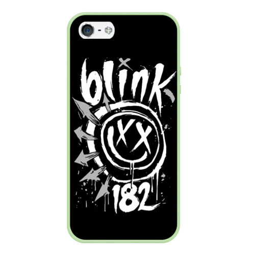 Чехол для iPhone 5/5S матовый Blink-182, цвет салатовый