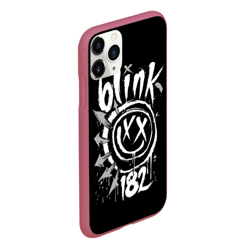 Чехол для iPhone 11 Pro Max матовый Blink-182, цвет малиновый - фото 3