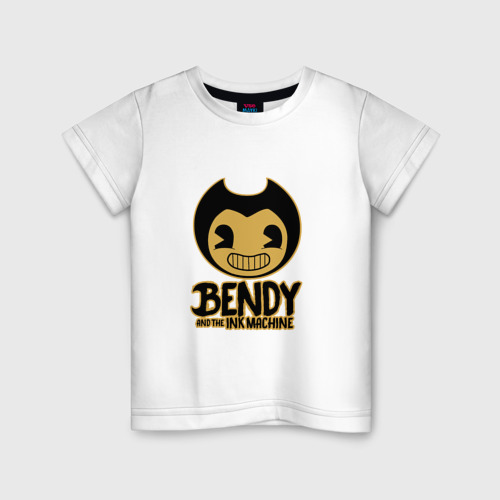 Детская футболка хлопок Bendy and the ink machine 9, цвет белый