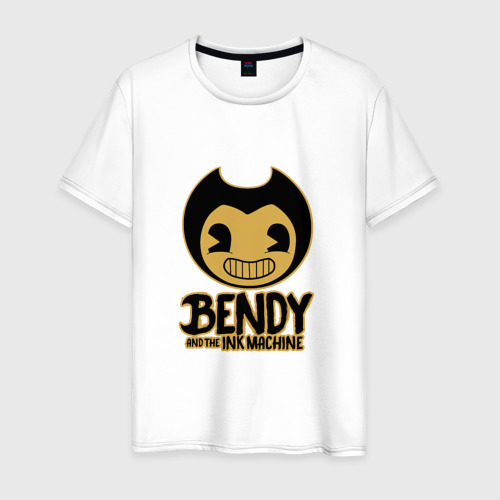 Мужская футболка хлопок Bendy and the ink machine 9, цвет белый