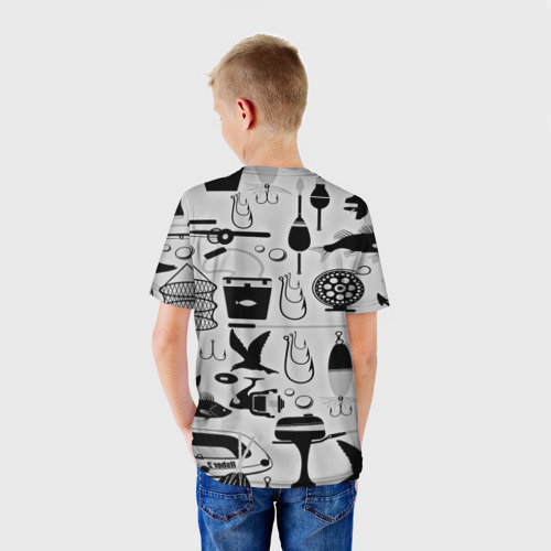 Детская футболка 3D Рыбак, цвет 3D печать - фото 4