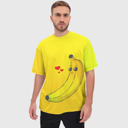 Мужская футболка oversize 3D Kawaii Banana love - full yellow - фото 2