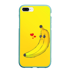 Чехол для iPhone 7Plus/8 Plus матовый Kawaii Banana love - full yellow