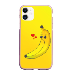 Kawaii Banana love - full yellow – Чехол для iPhone 11 матовый с принтом купить