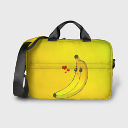 Сумка для ноутбука 3D Kawaii Banana love - full yellow