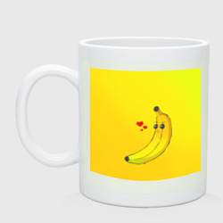 Кружка керамическая Kawaii Banana love - full yellow