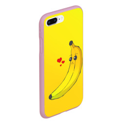 Чехол для iPhone 7Plus/8 Plus матовый Kawaii Banana love - full yellow - фото 2