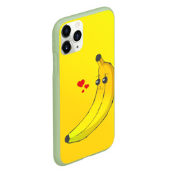 Чехол для iPhone 11 Pro матовый Kawaii Banana love - full yellow - фото 2