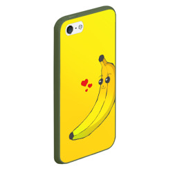 Чехол для iPhone 5/5S матовый Kawaii Banana love - full yellow - фото 2