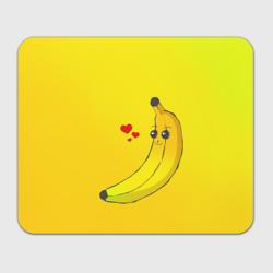 Прямоугольный коврик для мышки Kawaii Banana love - full yellow
