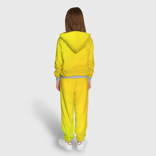 Детский костюм с толстовкой 3D Kawaii Banana love - full yellow, цвет меланж - фото 6