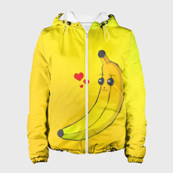 Женская куртка 3D Kawaii Banana love - full yellow
