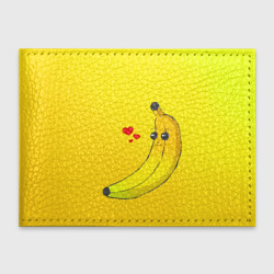 Обложка для студенческого билета Kawaii Banana love - full yellow