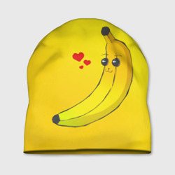 Шапка 3D Kawaii Banana love - full yellow