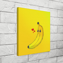 Холст квадратный Kawaii Banana love - full yellow - фото 2