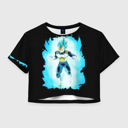 Женская футболка Crop-top 3D Flyuing Goku, цвет 3D печать