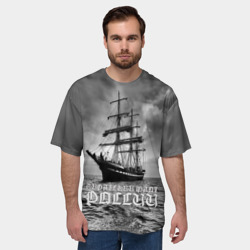 Мужская футболка oversize 3D Пиратский флот России - фото 2