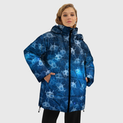 Женская зимняя куртка Oversize Летающие макаронные монстры - фото 2