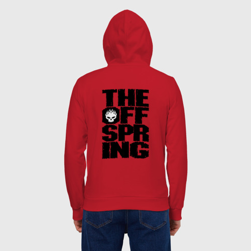 Мужская толстовка на молнии хлопок The Offspring, цвет красный - фото 3