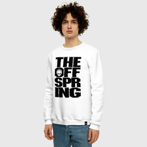 Мужской свитшот хлопок The Offspring, цвет белый - фото 3