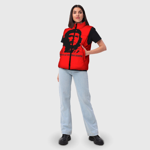 Женский жилет утепленный 3D Che Guevara Эрнесто Че Гевара, цвет красный - фото 5