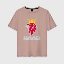 Женская футболка хлопок Oversize Saab