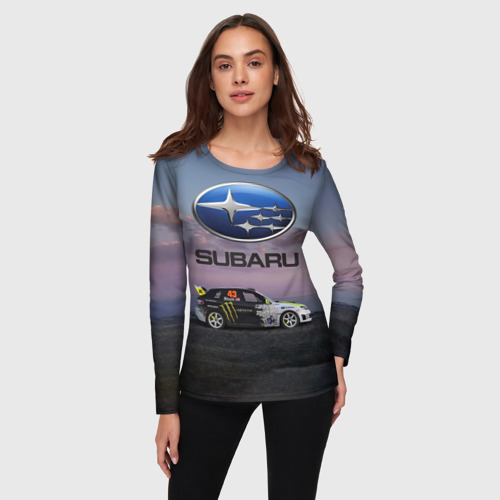 Женский лонгслив 3D SUBARU - фото 3