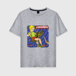 Женская футболка хлопок Oversize The Offspring - americana