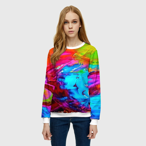 Женский свитшот 3D Tie-dye, цвет 3D печать - фото 3