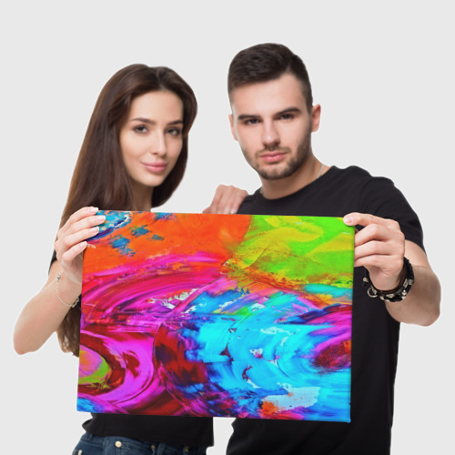 Холст прямоугольный Tie-dye, цвет 3D печать - фото 5