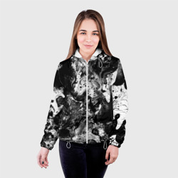 Женская куртка 3D Чёрная краска - фото 2