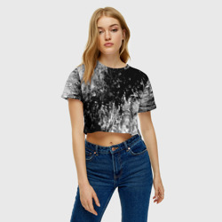 Женская футболка Crop-top 3D Gray&black - фото 2