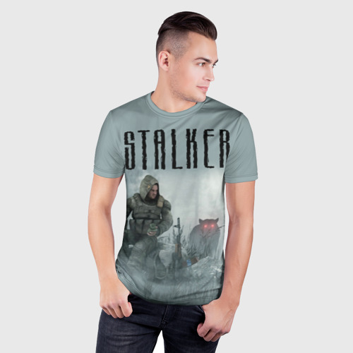 Мужская футболка 3D Slim Stalker, цвет 3D печать - фото 3
