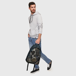 Рюкзак с принтом Stalker для любого человека, вид спереди №5. Цвет основы: белый