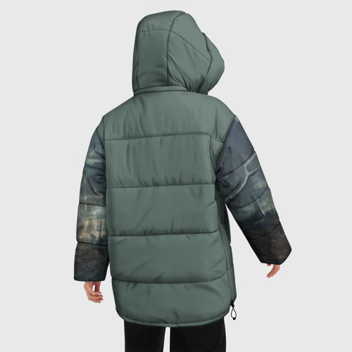 Женская зимняя куртка 3D с принтом Stalker, вид сзади #2