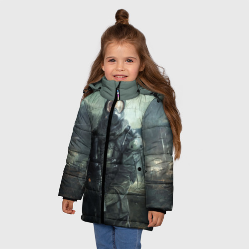 Зимняя куртка для девочек 3D Stalker, цвет светло-серый - фото 3