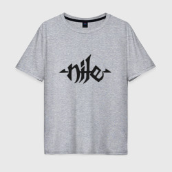 Мужская футболка хлопок Oversize Nile death metal логотип
