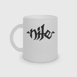 Кружка матовая стеклянная Nile death metal логотип