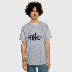 Мужская футболка хлопок Oversize Nile death metal логотип - фото 2